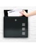 relaxdays Briefkasten in Schwarz - (B)34,5 x (H)33 x (T)10,5 cm