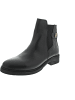 Tommy Hilfiger TH Leather Flat Boot Chelsea Boot Schwarz