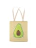 Mr. & Mrs. Panda Einkaufsbeutel Avocado Glücklich ohne Spruch in Gelb Pastell