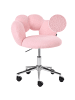 Beliani Bürostuhl WHIZZY in Rosa/Silber - (W) 59 x (H) 64 x (L) 50 cm
