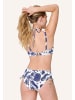 Linga Dore Linga Dore Bikini shorty in Blue white print