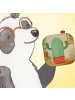 Mr. & Mrs. Panda Glas-Untersetzer Kaktus Wut Design ohne Spruch in Weiß