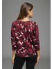 Laura Scott 3/4-Arm-Shirt in bordeaux-gemustert