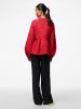 Pieces Langarmbluse in High Risk Red