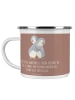 Mr. & Mrs. Panda Campingbecher 7. Hochzeitstag Kupferhochzeit mi... in Braun Pastell