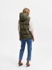 SELECTED FEMME Warme Puffer Stepp Weste Wattierte Übergangsjacke SLFALINA in Khaki