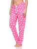 NORMANN Damen Pyjama Hose lang Mix & Match in pink