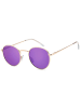 styleBREAKER Sonnenbrille in Gold / Lila verspiegelt