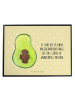 Mr. & Mrs. Panda Schreibtischunterlage Avocado Kern mit Spruch in Gelb Pastell