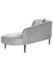 Beliani Chaiselongue CHAUMONT in Grau/Braun - (W) 168 x (H) 75 x (L) 74 cm