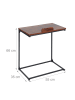 relaxdays Beistelltisch in Schwarz/ Braun- (B)55 x (H)66 x (T)35 cm