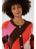 CULTURE Strickpullover CUdiga Oversize fit in Brown/Pink Mix