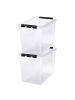 SmartStore 2er-Set Aufbewahrungsbox Classic Transparent 61L