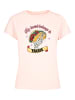 F4NT4STIC Ladies Box Tee Anti Valentinstag My Herz belongs to tacos in pink