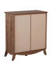 Beliani Sideboard KUMA in Braun/Weiß/Blau - (W) 79 x (H) 92 x (L) 40 cm