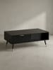 KADIMA DESIGN Couchtisch 110x60x43 cm mit Eiche-Dekor Wohnzimmertisch,