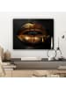 MuchoWow Leinwand bilder Goldene Lippen (BxH)
