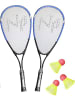 New Sports Speedbadminton Set in Tasche mit 2 Aluminium Schlägern und 3 Bälle - ab 5 J.