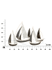 Mauro Ferretti 3D-Dekorplatte aus mehrfarbigem Metall mit Segelschiffmotiv, 91 x 2,5 x 55,9 cm