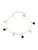 faina Women Bracelet With Beads in Rose Gold Black