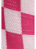 ROCKEASY Women Plus Size Sweater in pink white