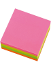 Herlitz Haftnotizen 75x75mm Packung mit 400 Blatt intensivfarben (pink, gelb, grün, orange)