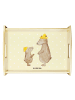 Mr. & Mrs. Panda Tablett Bären mit Hut ohne Spruch in Gelb Pastell