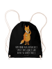 Mr. & Mrs. Panda Materialzug-Rucksack Fuchs Lord mit Spruch in Schwarz