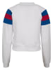 Urban Classics Sweaters in white/brightblue/firered
