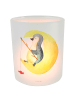 Mr. & Mrs. Panda Windlicht Glas Pinguin Mond ohne Spruch in Transparent