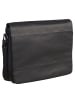 Leonhard Heyden Hamburg Messenger Leder 32 cm Laptopfach schwarz