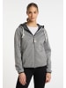 Schmuddelwedda Damen Strickfleecefunktionsjacke in Grau Melange