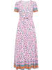 usha FESTIVAL Damen Maxikleid Mit Blumenprint in Rosa Mehrfarbig