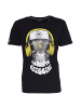 Roberto Geissini DJ Skull T-Shirt Schwarz