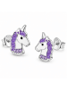 schmuck23 Silber Ohrringe 925 Einhorn 0,7 cm x 0,8 cm
