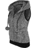 Urban Classics Urban Classics Damen Ladies Melange Teddy Vest in blk/wht