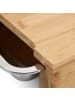 relaxdays Schneidebrett in Natur/ Silber - (B)45 x (H)8 x (T)30 cm