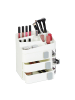 relaxdays Make Up Organizer in Weiß - (B)26 x (H)27,5 x (T)21 cm