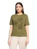 CARTOON Baumwollshirt mit Rundhalsausschnitt in Patch Khaki/Khaki