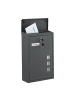 relaxdays Briefkasten in Anthrazit - (B)25 x (H)40 x (T)11,5 cm