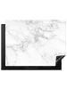 KitchenYeah Herdabdeckplatte Marmor weiß