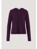 Hessnatur Strick Pullover Regular in dunkles purpur