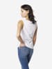KOROSHI Damen-Tanktop mit Glitzer in weiß