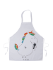 Mr. & Mrs. Panda Schürze Einhorn Sänger ohne Spruch in Weiß