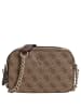 Guess Noelle II Crossbody - Umhängetasche 20 cm (dark taupe logo) in latte logo/brown