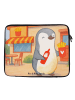 Mr. & Mrs. Panda Notebooktasche Pinguin Pommes Design ohne Spruch in Weiß