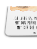 Mr. & Mrs. Panda Bierdeckel Schnecken Liebe mit Spruch in Weiß