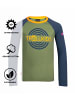 Trollkids Longsleeve "Preikestolen" in Mittelblau/Marineblau