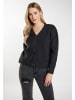 DreiMaster Damen Strickjacke in Dunkelgrau Melange