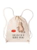 Mr. & Mrs. Panda gym tasche Katze Fressen mit Spruch in Creme